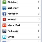 Find RadX Mobile icon within the settings option for the iPhone.